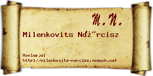 Milenkovits Nárcisz névjegykártya